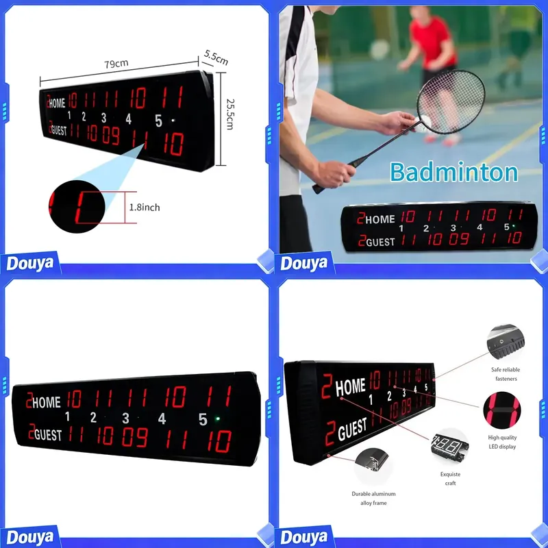 Badminton Score - YIZHI 5 이닝 점수 기록 표시