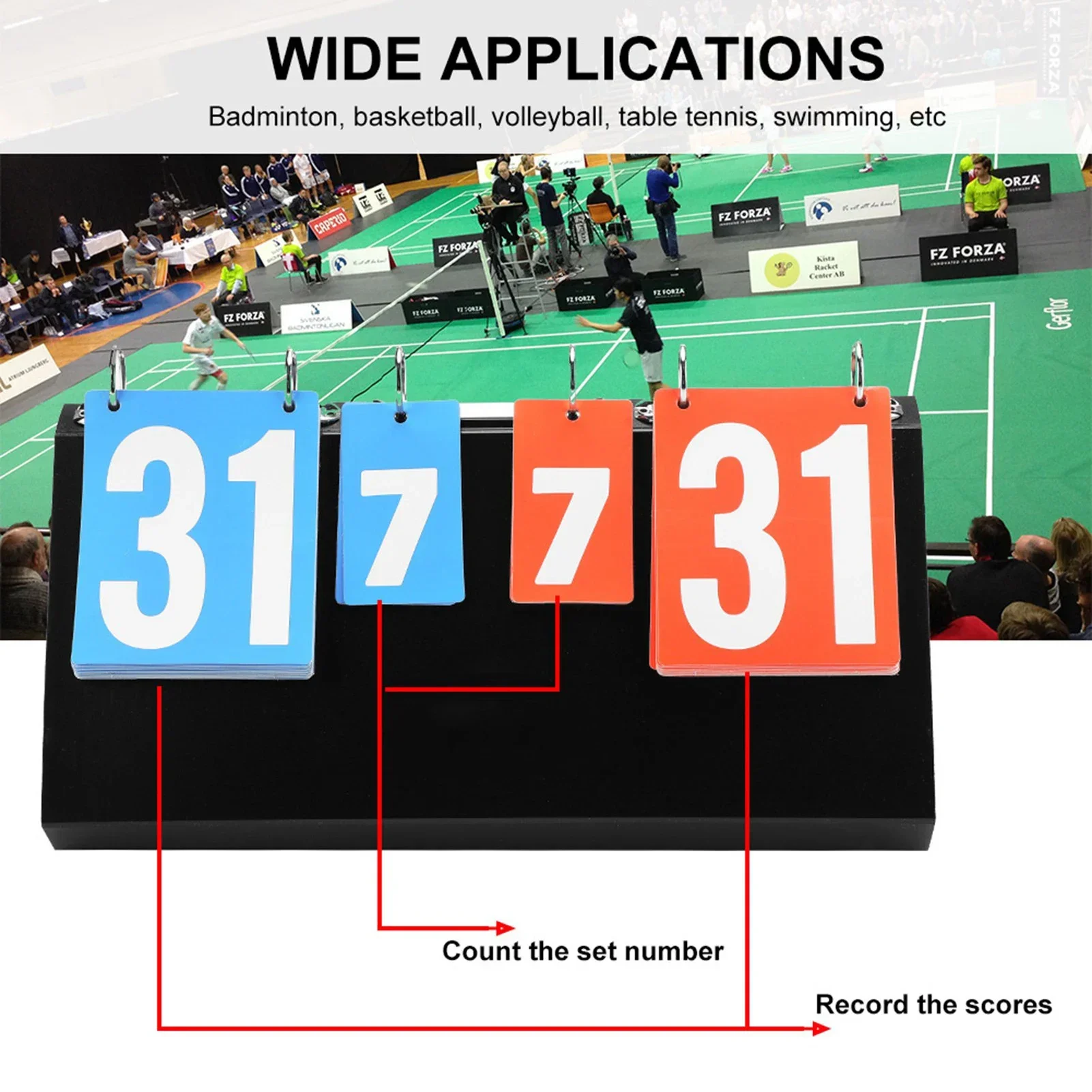 탁구 농구 배드민턴을 위한 4 자리 스포츠 경쟁 점수  - Badminton Score 리뷰 및 가격